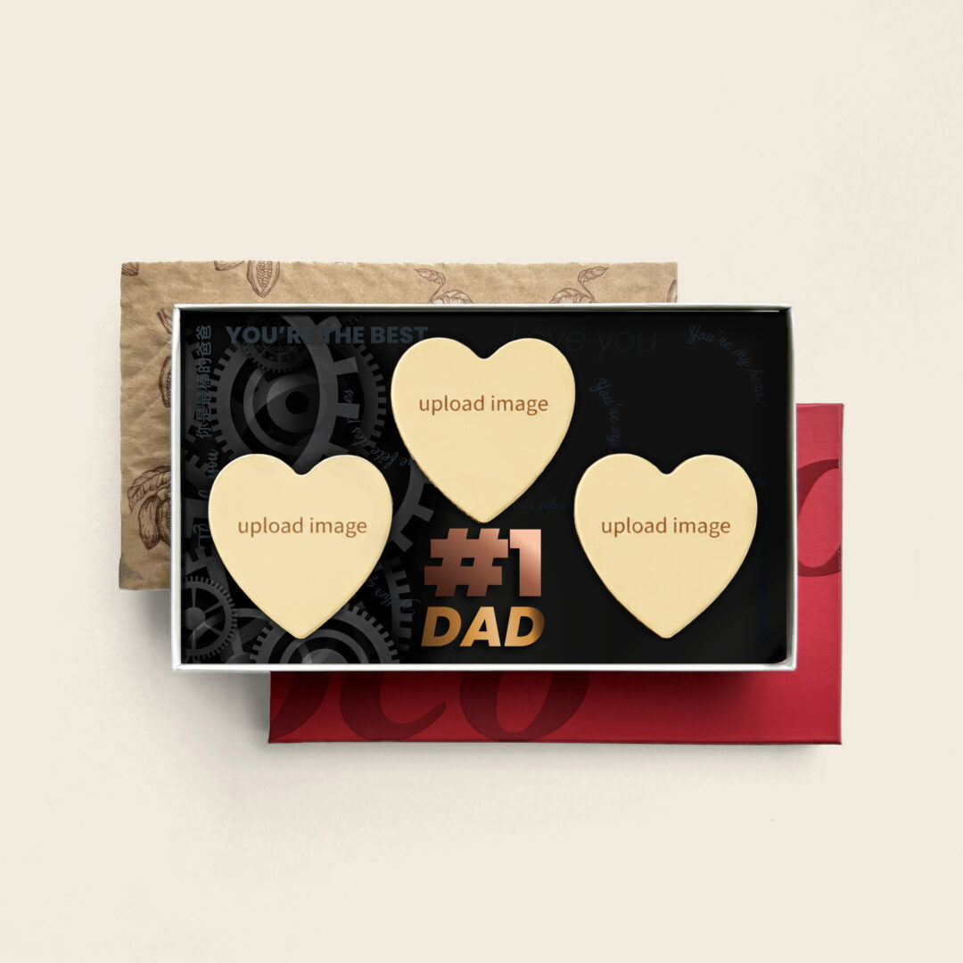 Chocoladeharten met foto, uitvoering dad