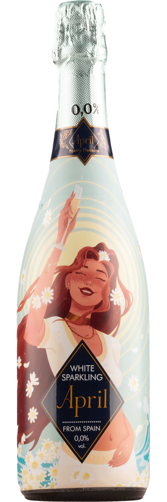 April Cava Sparkling Alcohol free, fles