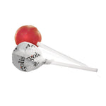 Ronde lolly in witte folie met all-over bedrukking