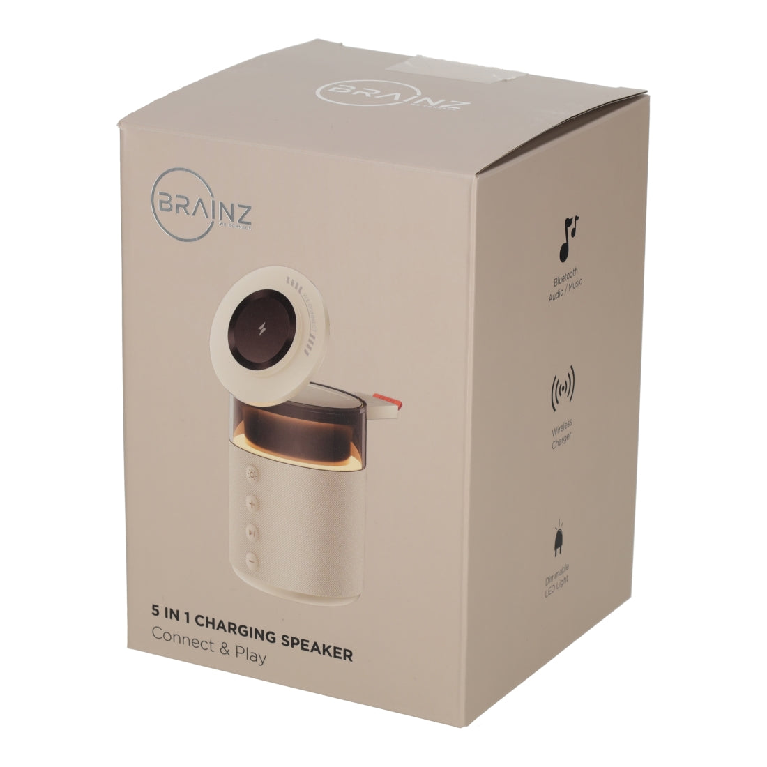 5 in 1 Charging Speaker Taupe van BRAINZ, productfoto 9