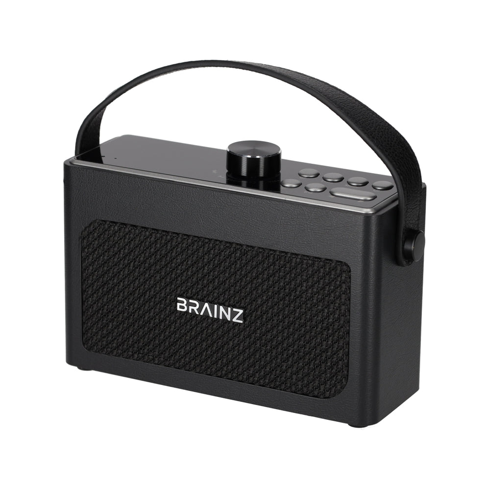 Retro Clock Speaker Zwart van BRAINZ
