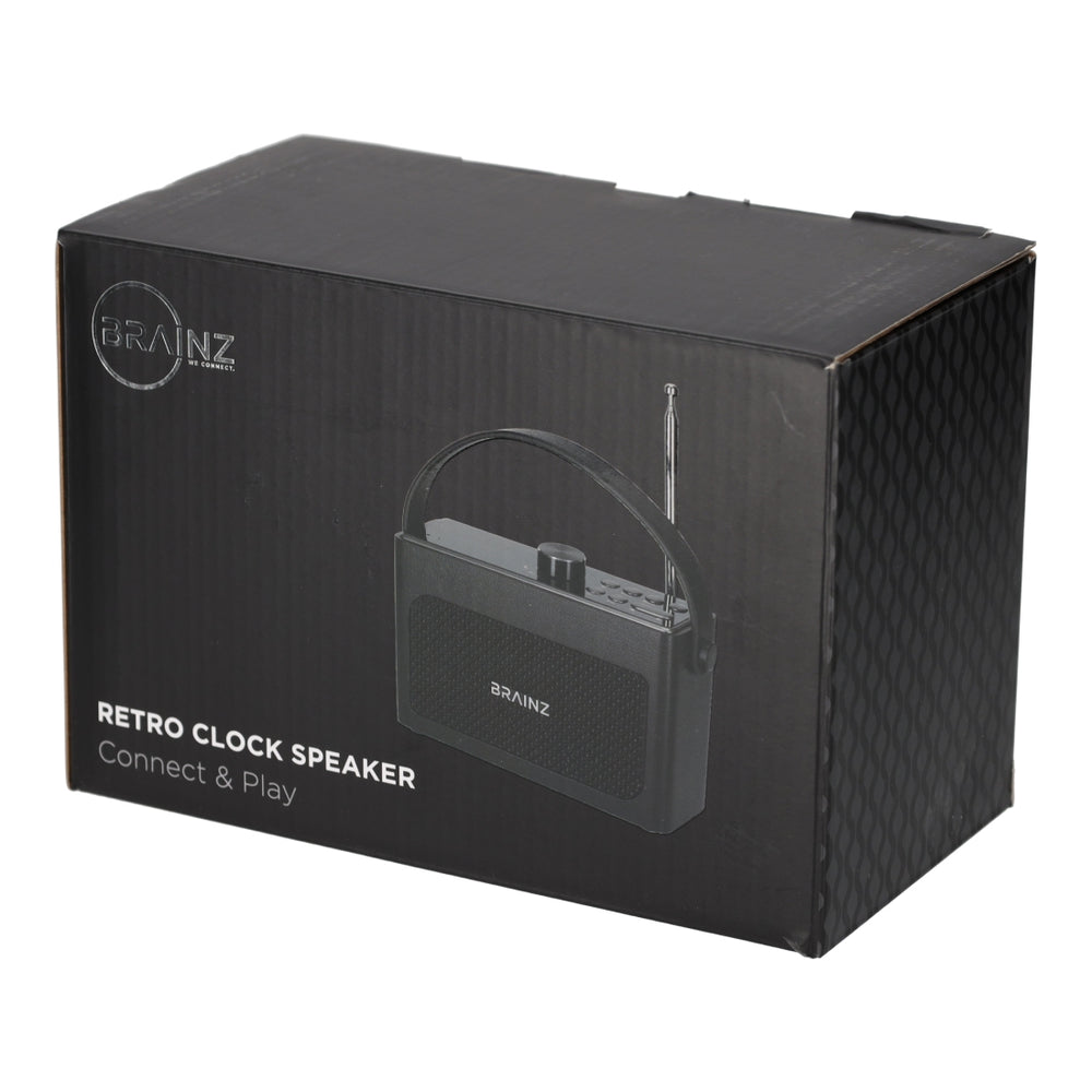 Retro Clock Speaker Zwart van BRAINZ, productfoto 6