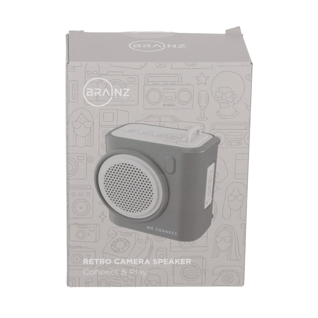 Retro Camera Speaker Grijs van BRAINZ, productfoto 8