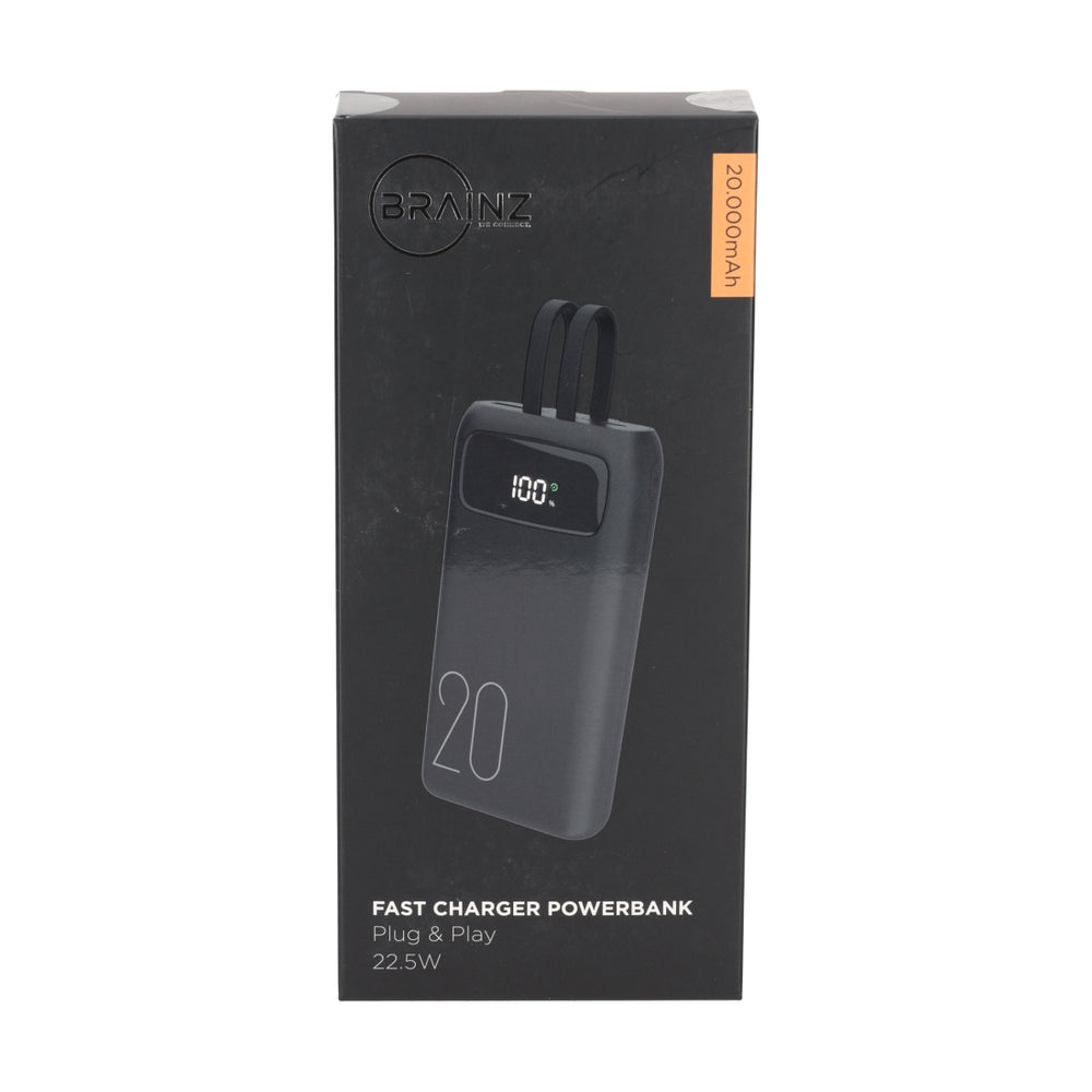 Powerbank Built-in Cables 20.000 mAh van BRAINZ, productfoto 6