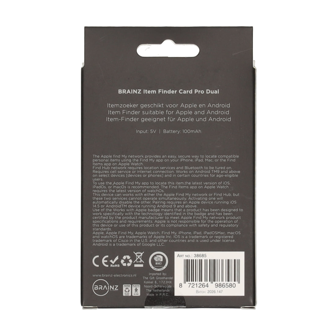 Item Finder Card Pro Dual van BRAINZ, productfoto 4