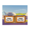 Wit doosje met 4 full colour bedrukte koekjes met logo