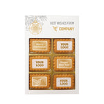 Witte doos met 8 full colour bedrukte koekjes met logo