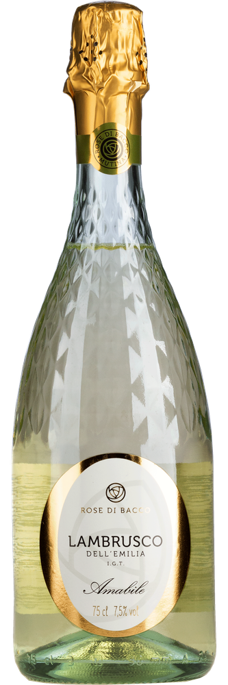 Lambrusco Rose di Bacco Amabile Bianco, fles