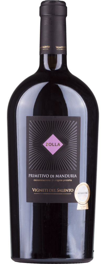 Zolla Primitivo di Manduria Gift Box Magnum, fles