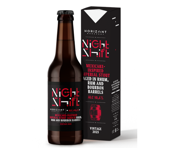 Horizont NS2023 Bourbon en Rhum BA Mexicake Stout, fles