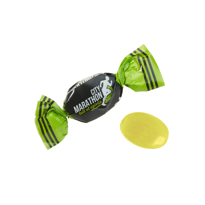 Dextro Energy zuurtje in witte wikkel met full colour bedrukking