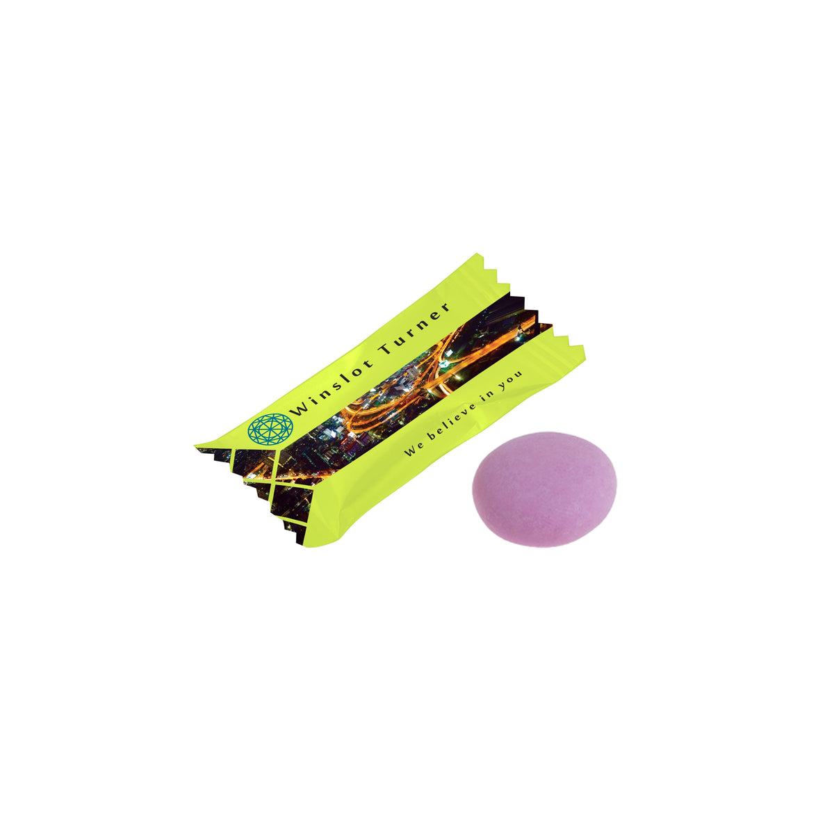 Mentos in witte flowpack met full colour bedrukking: Mentos Fruit