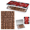 Mini scharnierblikje met chocoladeplak in 24 afbreekbare stukjes als adventskalender