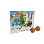 Klassieke adventskalender A5 met standaard motief en logo aan de onderzijde
