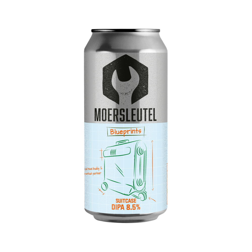 Moersleutel Blueprints: Suitcase, fles