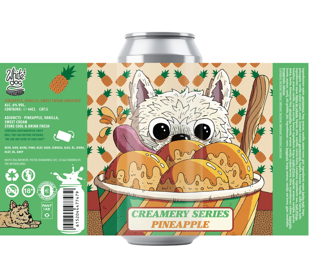 White Dog THE CREAMERY - PINEAPPLE, fles