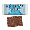 Large chocoladereepje met logo van 40 gram in wit papieren flowpack