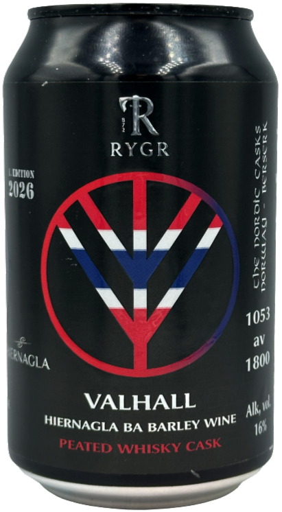 Rygr Bruygghús Valhall Hiernagla Nordic Cask Peated Whiskey, fles