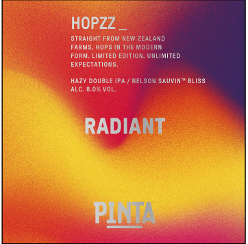 Pinta Brewery HOPZZ_ Radiant, fles