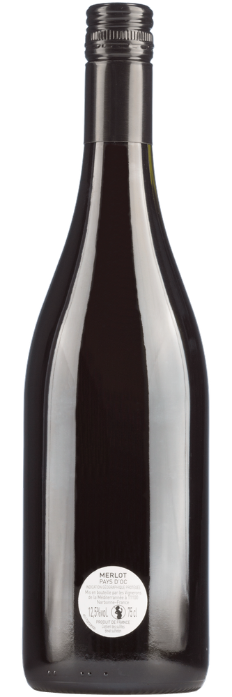 Merlot zonder etiket, fles