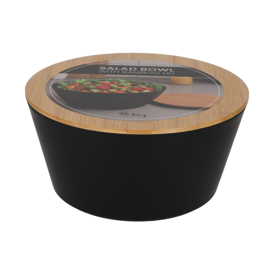 Saladeschaal met Deksel Zwart van FITZ Living, productfoto 4