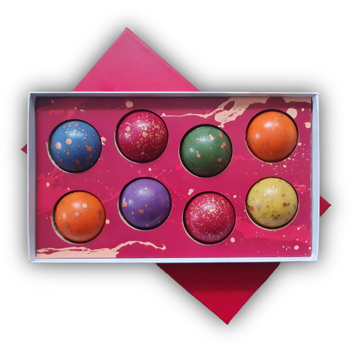 8 XL bonbons met dubbele vulling in geschenkdoos (160 gram)