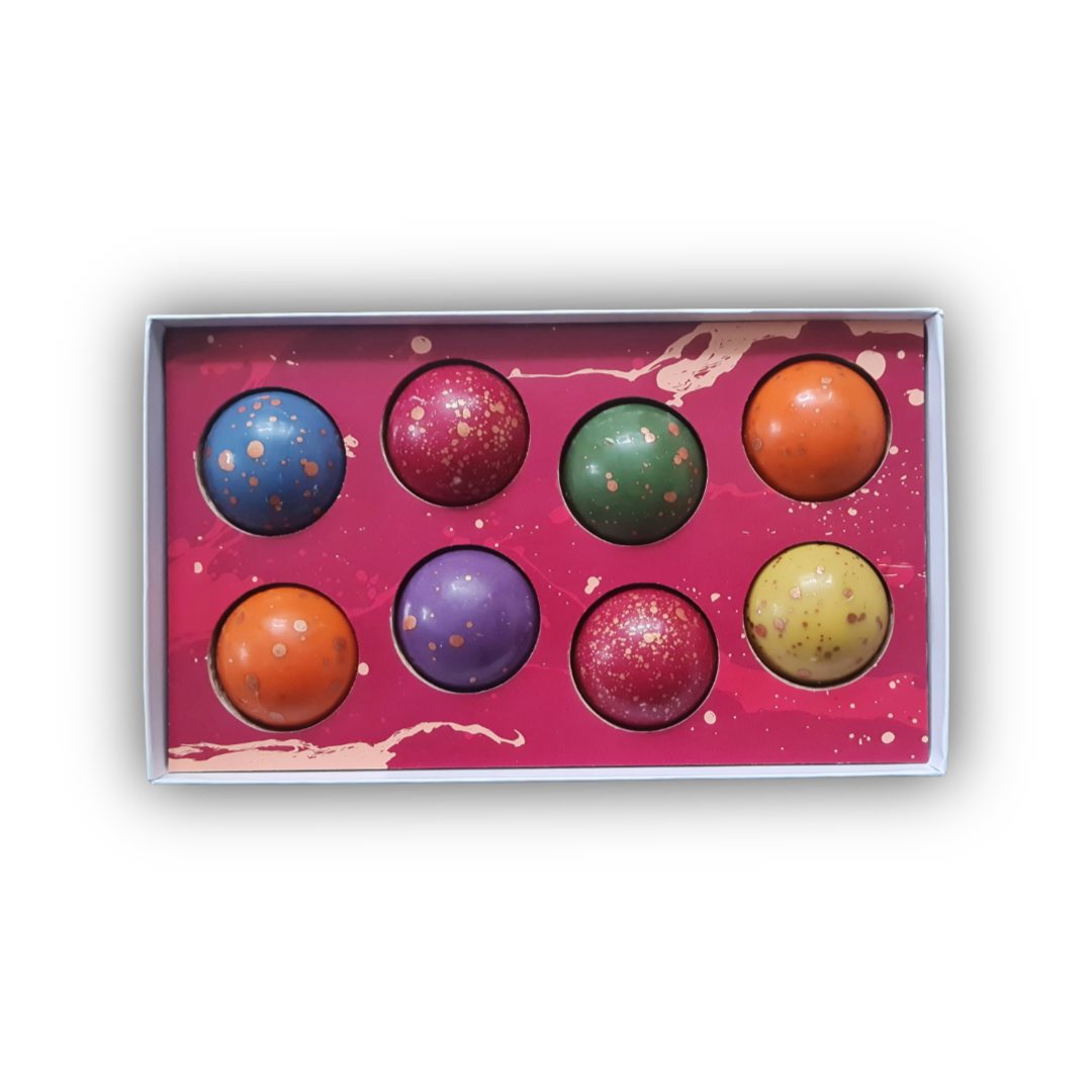 XL bonbons in geschenkdoos, uitvoering rode geschenkdoos, ander aanzicht