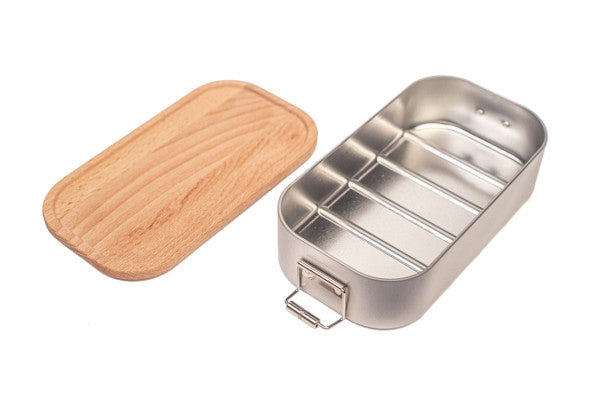 LB BU 05  Blik lunchbox met beukenhouten deksel 700 ml – natuurlijk en stijlvol