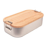 LB BU 05  Blik lunchbox met beukenhouten deksel 700 ml – natuurlijk en stijlvol