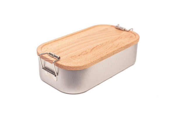 LB BU 05  Blik lunchbox met beukenhouten deksel 700 ml – natuurlijk en stijlvol