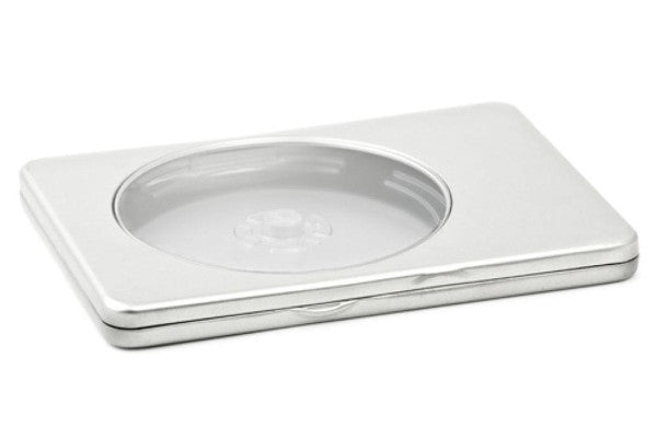 MDS 015 DVD blik met venster – metalen verpakking voor CD’s en DVD’s