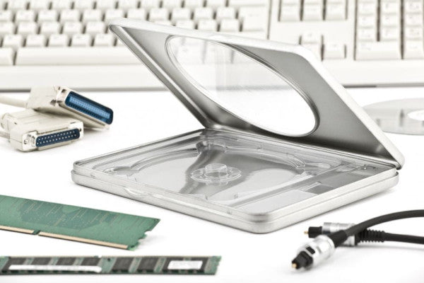 MDS 015 DVD blik met venster – metalen verpakking voor CD’s en DVD’s