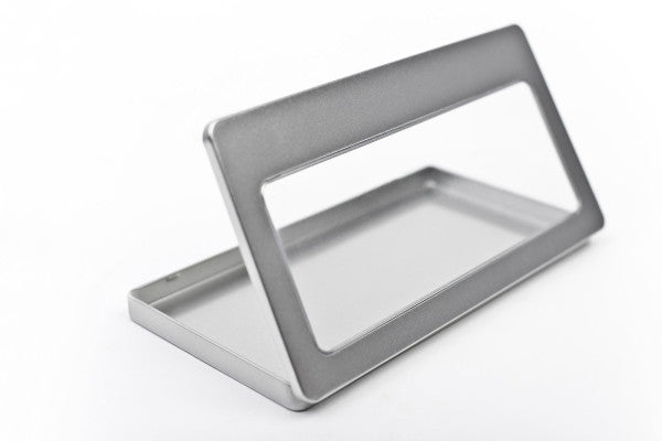 DLV DIN lang blikdoos met venster – metalen verpakking voor zichtbare presentatie