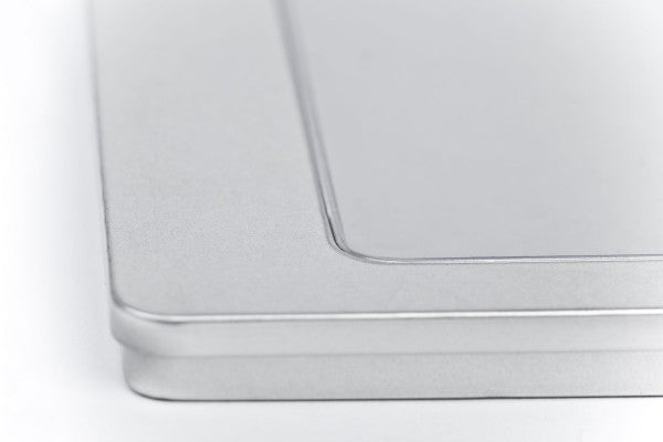 DLV DIN lang blikdoos met venster – metalen verpakking voor zichtbare presentatie