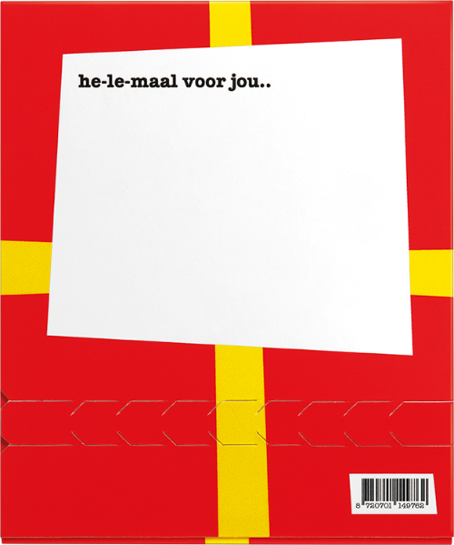 Achterkant van de verpakking van Tony's Chocolonely Sint proeverijtje