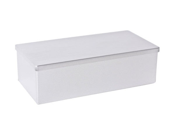 DSE 082 Mat zilveren geschenkblik – Luxe metalen verpakking voor gifts en promotie