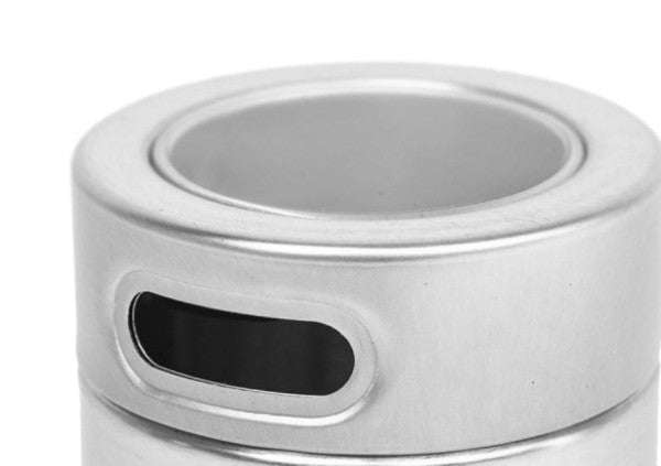 DSR 48.73 Kruidenstrooier – Metalen Specerijenpot met Kijkvenster
