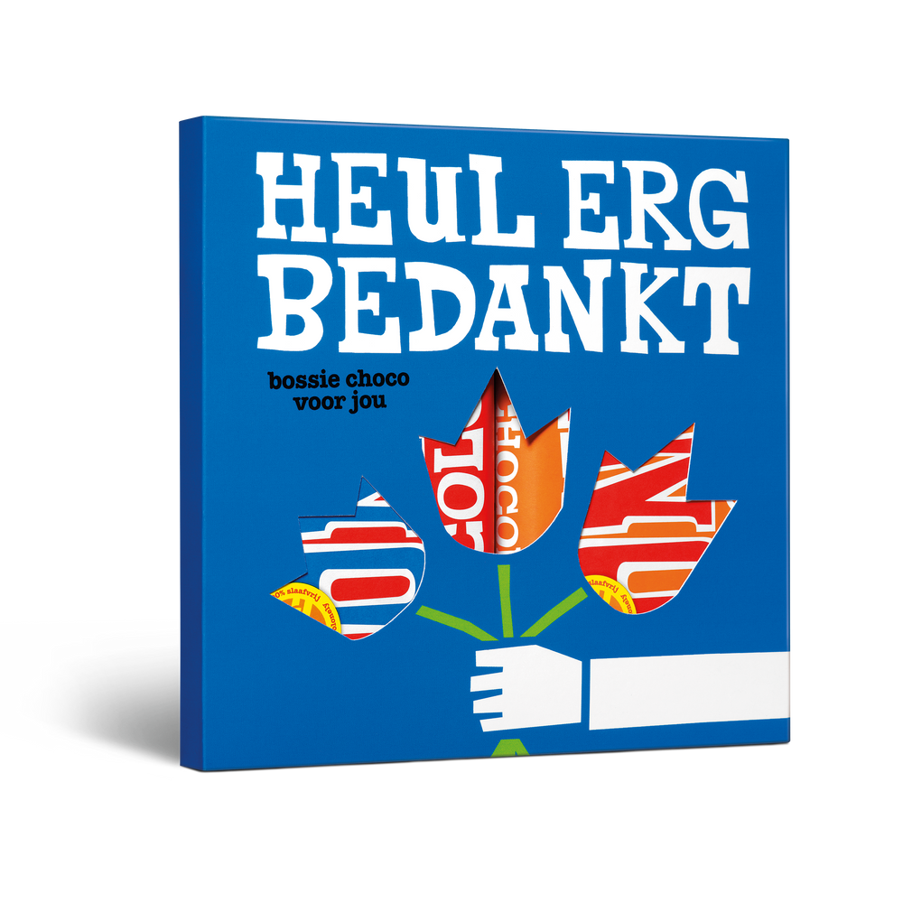 Tony's Chocolonely Duo doosje Bedankt, voorkant van de verpakking