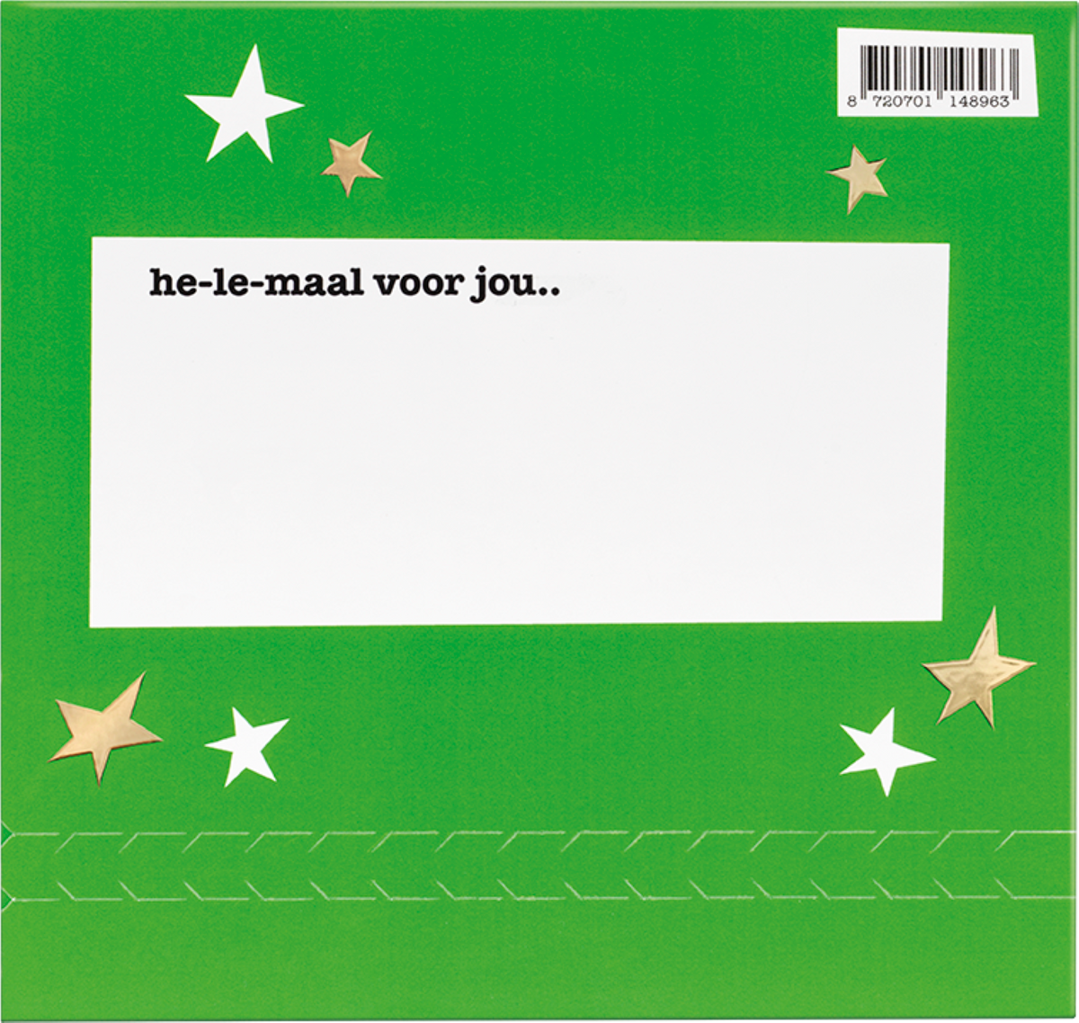 Achterkant van de verpakking van Tony's Chocolonely Kerst cadeauset melk en gemberkoekje