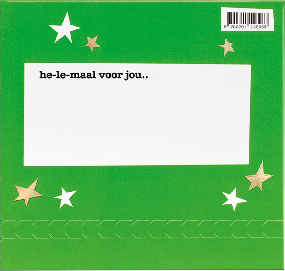 Achterkant van de verpakking van Tony's Chocolonely Kerst cadeauset gemberkoekje en mint candy cane