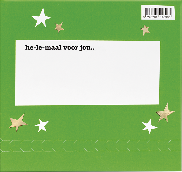 Achterkant van de verpakking van Tony's Chocolonely Kerst cadeauset