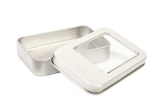 SDK 010 Small Tin Box met Venster – Compact blikdoosje voor kleine items