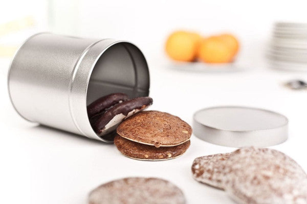 DSR 026 Blikken koekjesdoos Ø108x120 mm – ideaal voor gingerbread en sweets