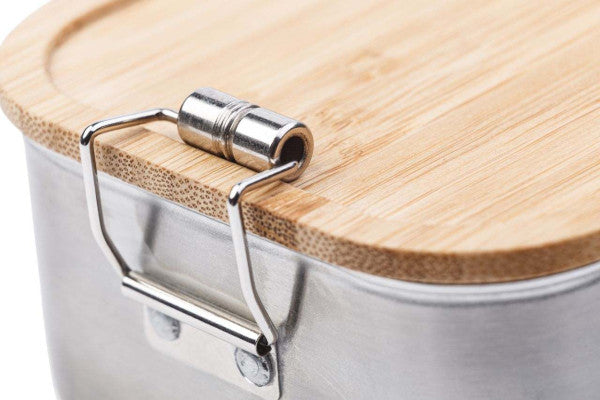 CP BA C1  RVS lunchbox met bamboe deksel 1100 ml – duurzaam en praktisch