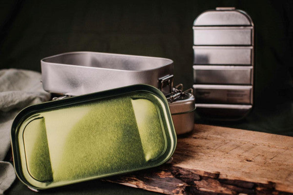 CP BA C5  LB GREEN Metalen lunchbox groen 700 ml – duurzaam en opvallend