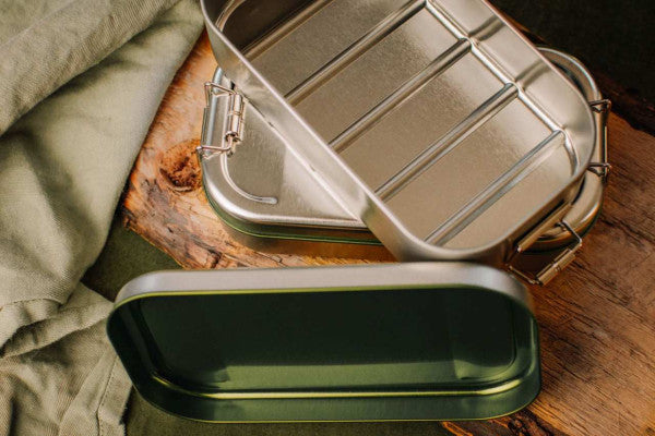 CP BA C5  LB GREEN Metalen lunchbox groen 700 ml – duurzaam en opvallend