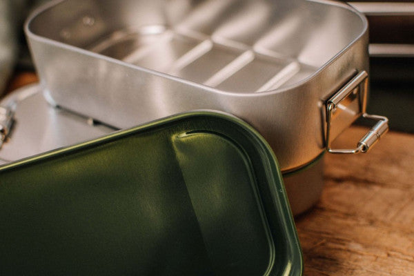 CP BA C5  LB GREEN Metalen lunchbox groen 700 ml – duurzaam en opvallend