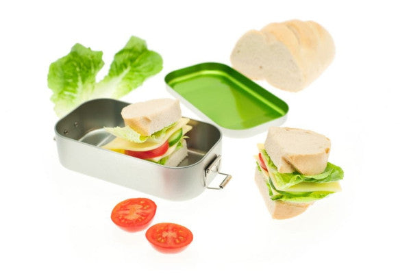 CP BA C5  LB GREEN Metalen lunchbox groen 700 ml – duurzaam en opvallend