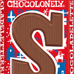 Tony's Chocolonely letterreep S melk, voorkant van de verpakking