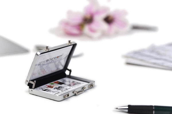 DSE 002 Mini aluminium koffer – Compacte metalen verpakking voor visitekaartjes en accessoires